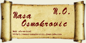 Maša Osmokrović vizit kartica